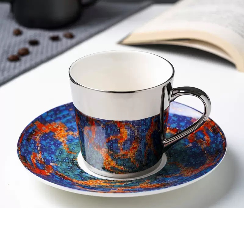 Cheap Luxury Dinner Porcelain Eco-Friendly Supplier Ceramic DinneReflection Mirror  Coffee Cups