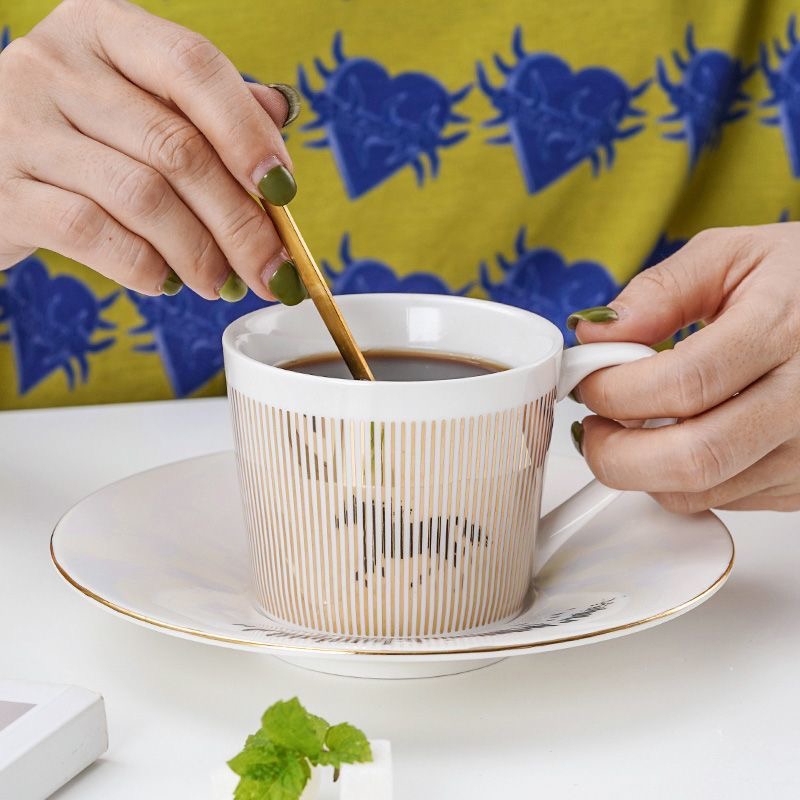 Dynamic Pattern Luycho Mirror Espresso Cup Reflective 3d Ceramic Coffee Cup
