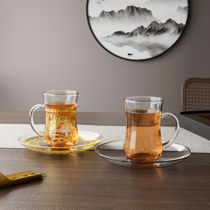 Glass Turkish Style Cup New Product Capacity Black Tea Cup Glass 
