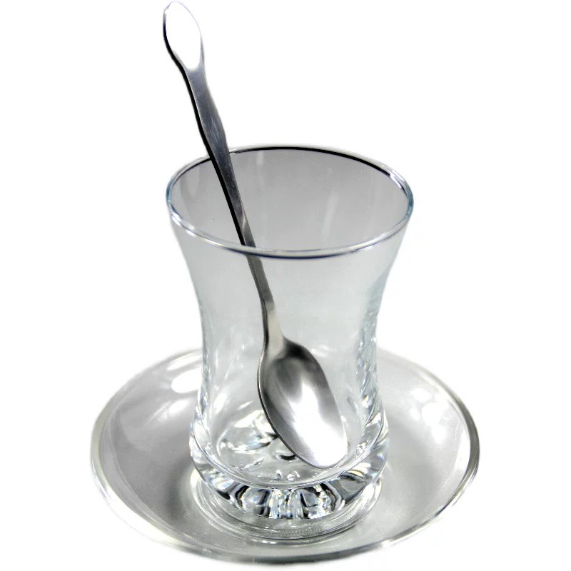 Factory Wholesale High Borosilicate Minimalist Design Glass Tea Cup Morocco Black Tea Glass Cup Set
