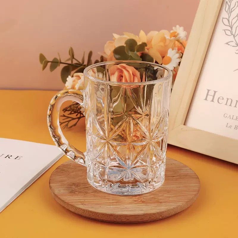 Crystal Glass Beer Mug with Handle