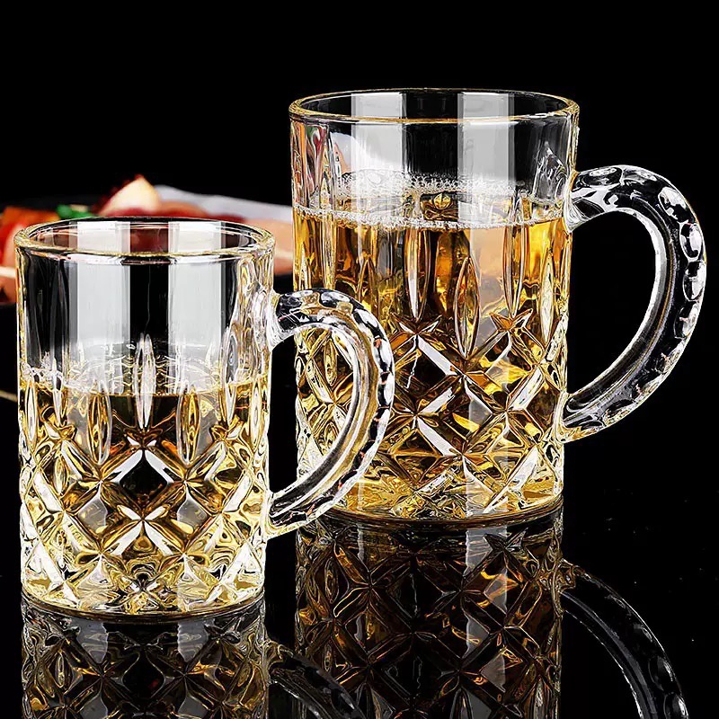 Designer Fancy Beer Glass Cup Custom Logo Transparent Beer Glasses
