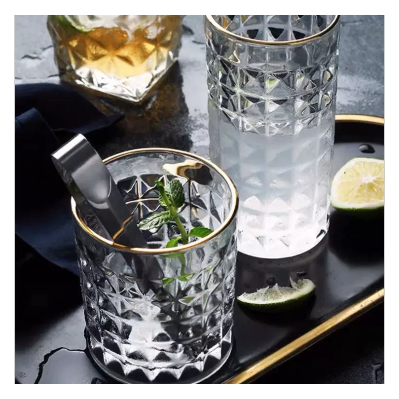 Transparent Diamond Glass Cup Whiskey Beer Wine Spirit Shot Glass for Household Bar Usage No reviews ye