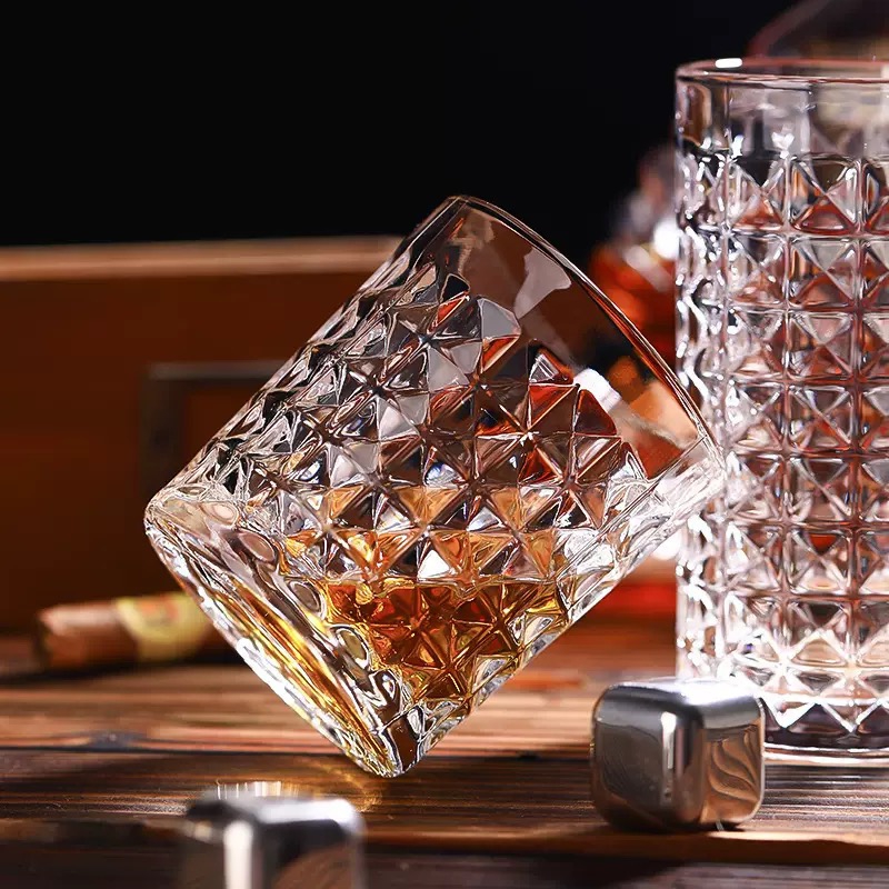 Crystal Glass Tumbler Glasses Rum Liquor Cognac Vodka Bar Glasses Cup